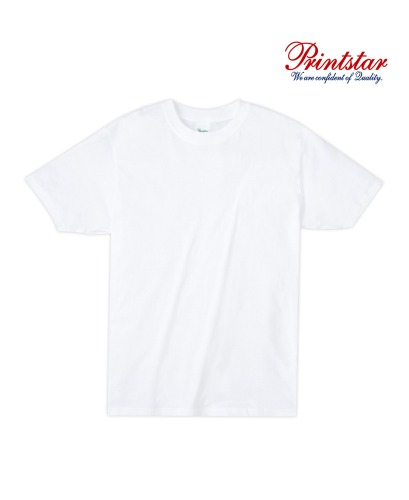 Printstar round tee 32 count soft cotton tee short sleeve t-shirt