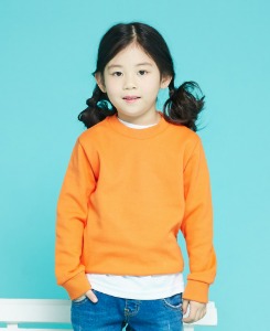아동 맨투맨 티셔츠 -오렌지