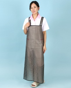 유폼 우레탄 도트 패턴 방수 파이핑 앞치마(대) 블랙 제작은 티팜